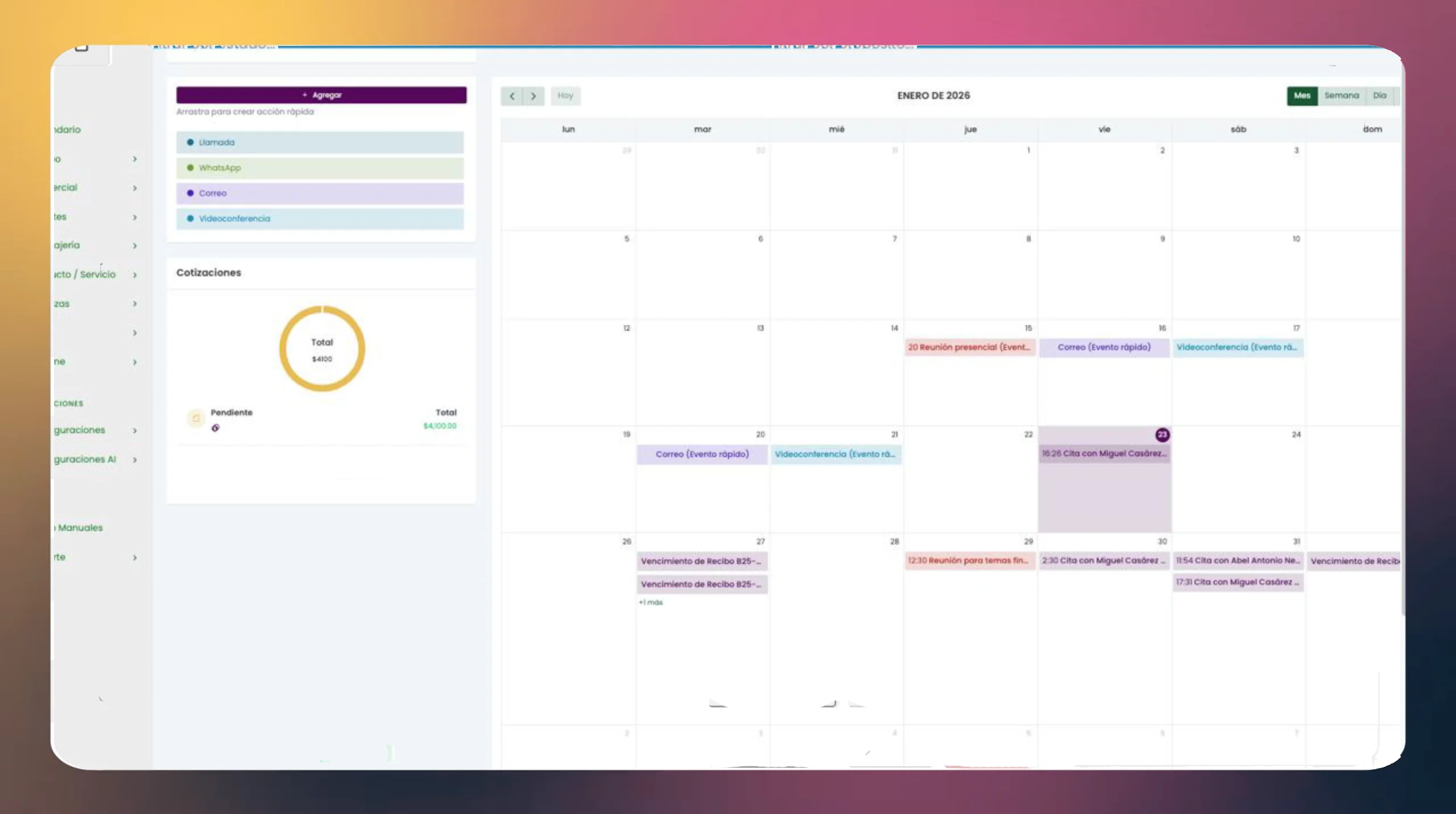 Agenda automática y confirmación de citas